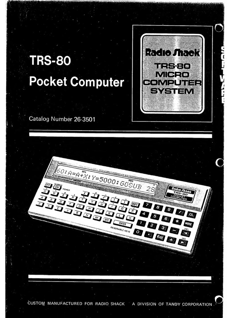 Radio Shack TRS-80 User manual
