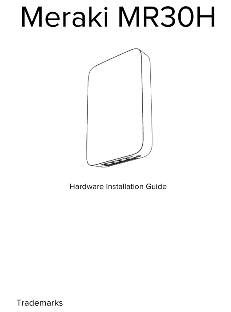 Meraki MR30H Hardware installation guide Meraki MR30H Hardware installation guide