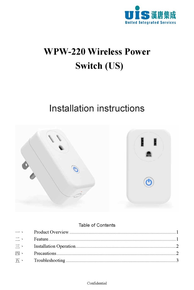 United Integrated Services WPW-220 installation instructions