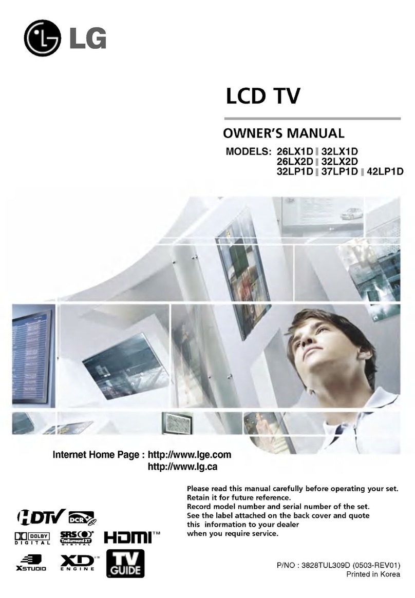LG 26LX1D User manual