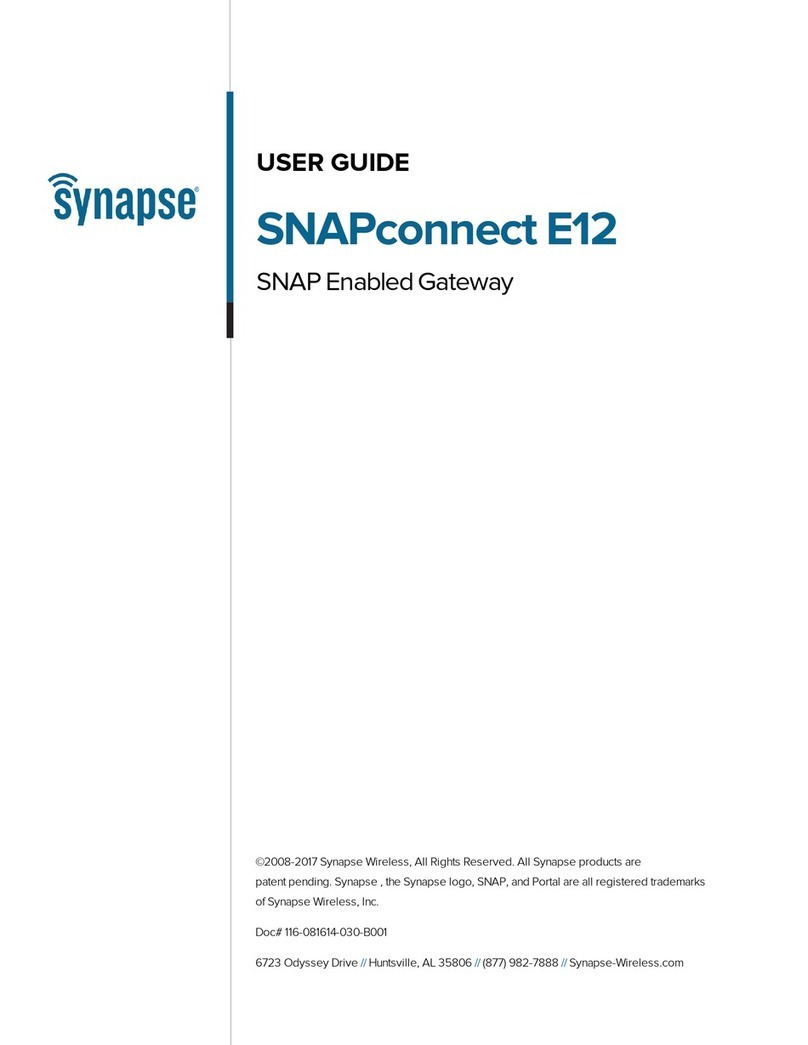 Synapse SNAPconnect E12 user guide