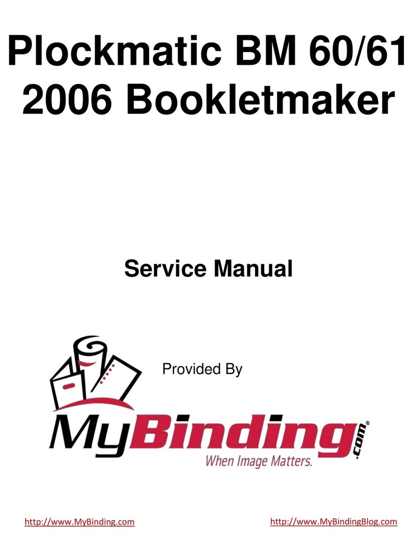 Morgana Plockmatic BM 60 Service manual