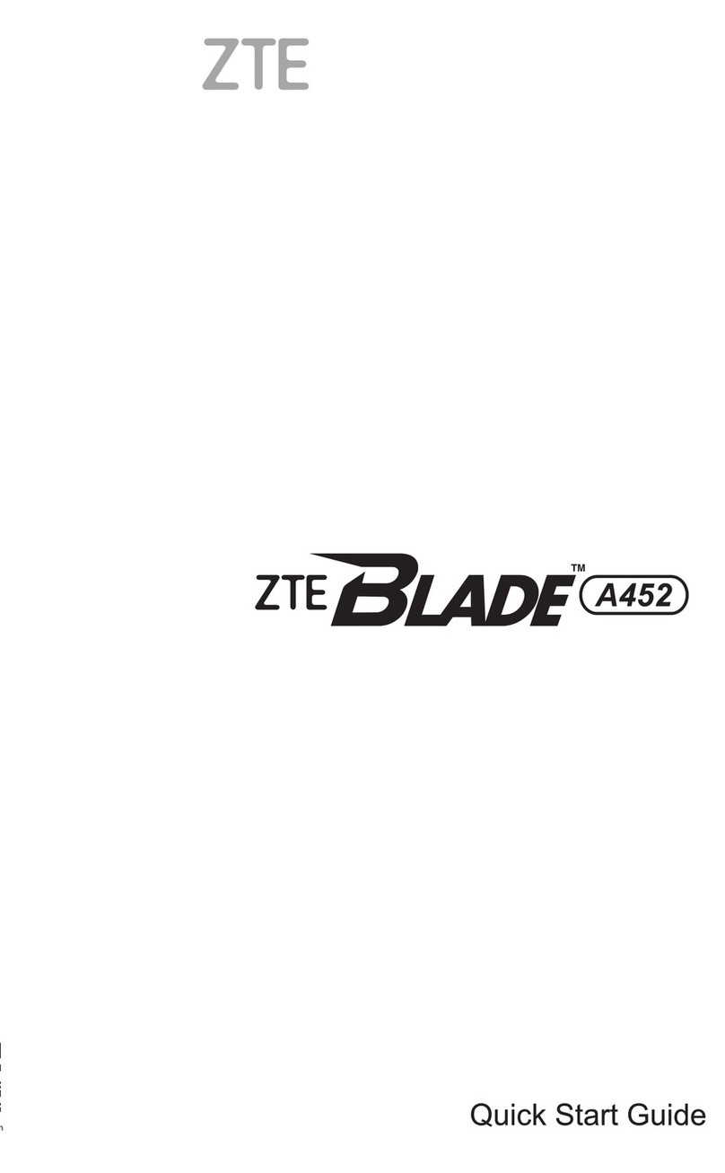 Zte BLADE A452 quick start guide