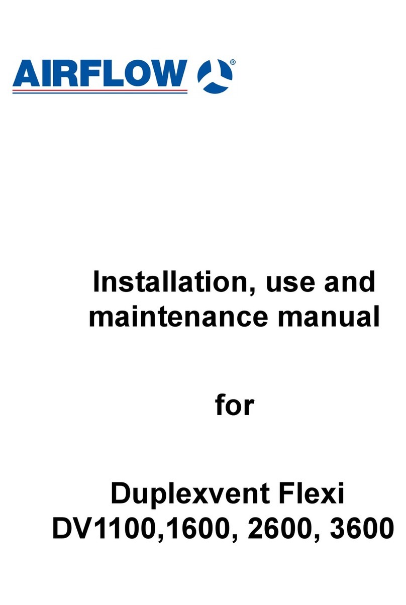 Airflow Duplexvent Flexi DV1100 Installation, use and maintenance manual