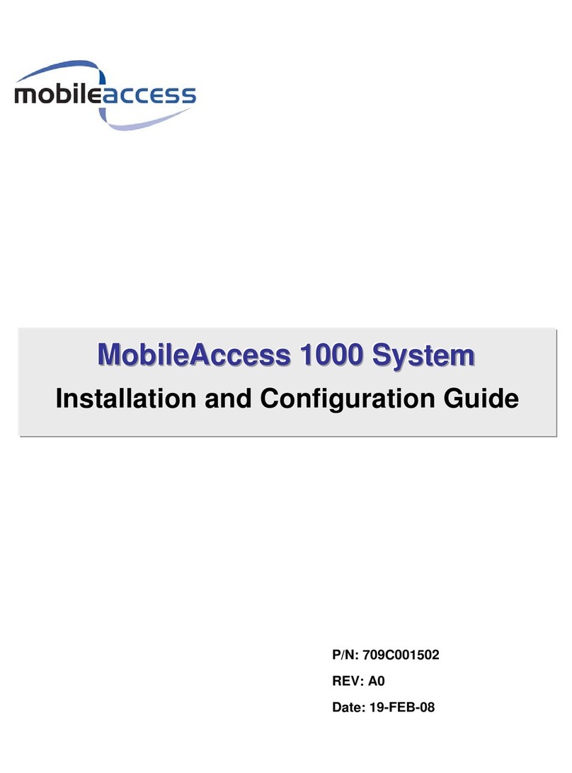 MobileAccess 1000 System Installation and configuration guide
