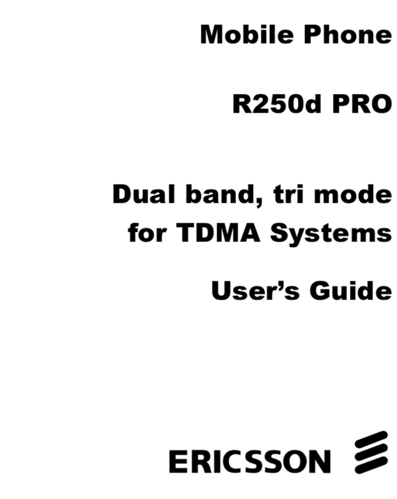 Ericsson R250d PRO User manual