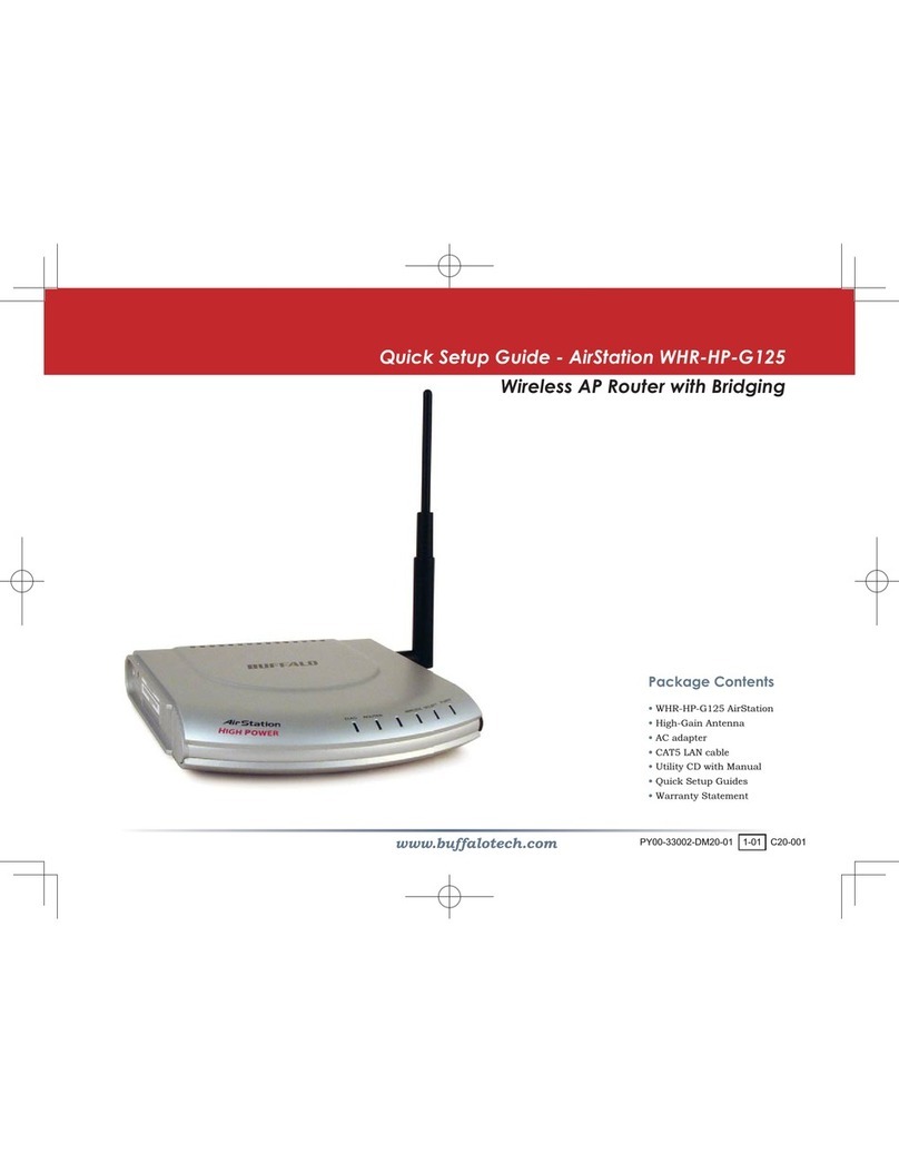 Buffalo Tech AirStation WHR-HP-G125 Quick setup guide