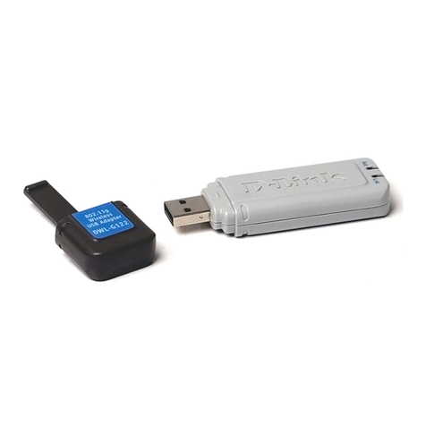 D-Link 802.11g Wireless LAN USB Adapter DWL-G122 User manual D-Link 802.11g Wireless LAN USB Adapter DWL-G122 User manual
