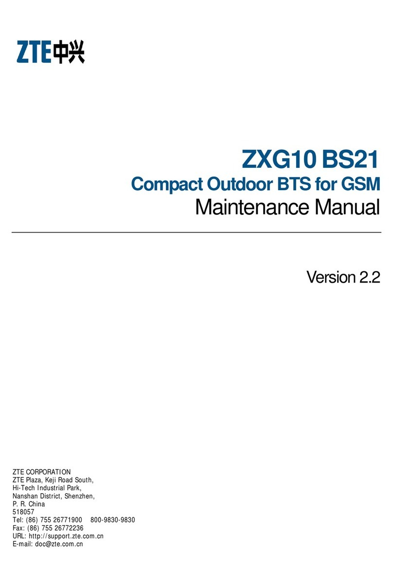 Zte ZXG10 BS21 Maintenance manual