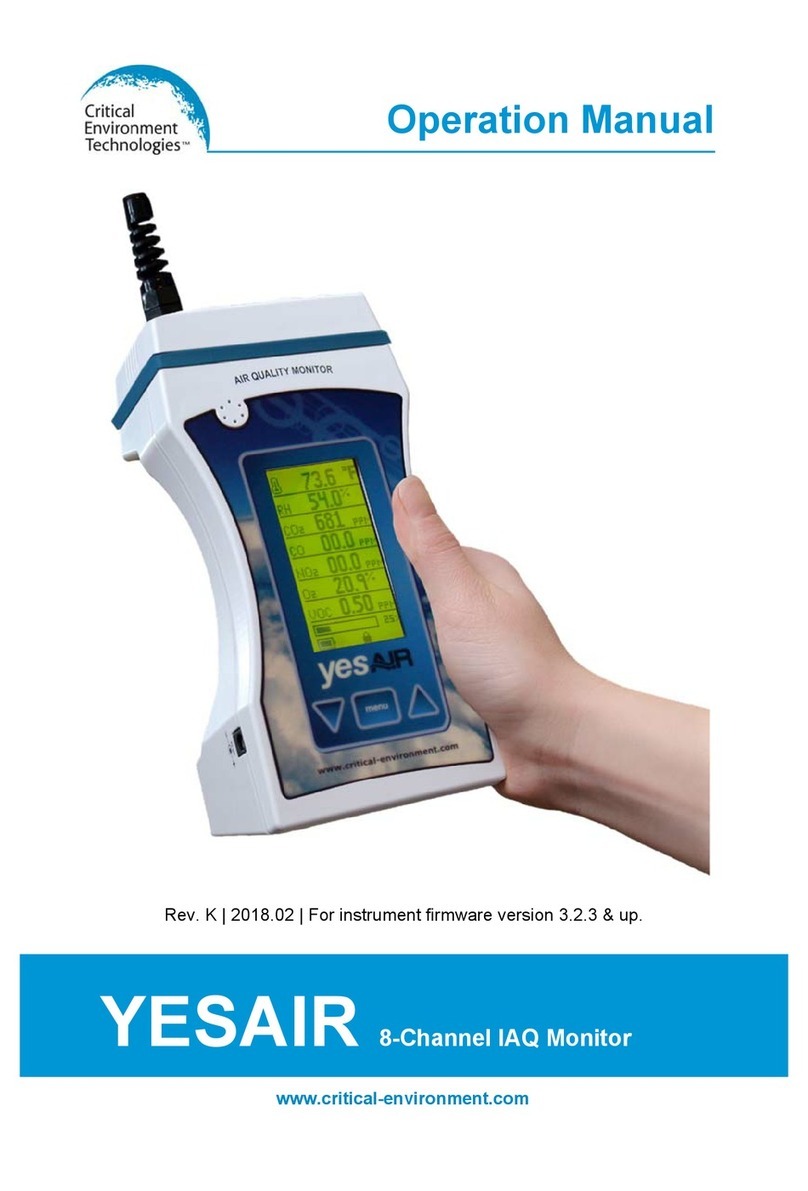 Critical Environment Technologies YESAIR Operation manual