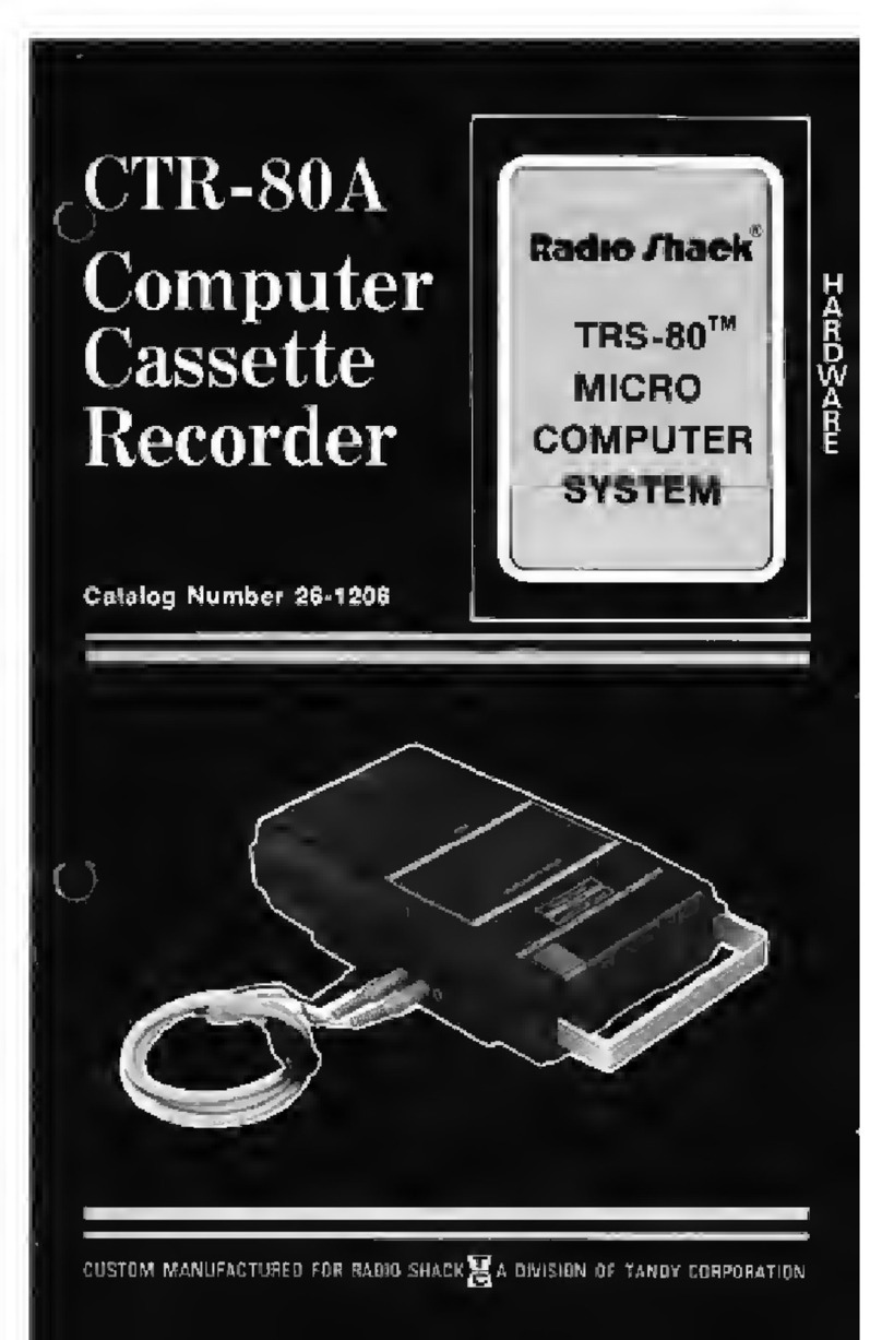 Radio Shack CTR-80A Hardware manual