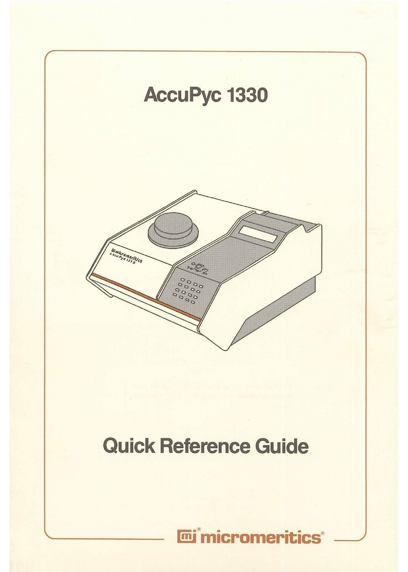 Micromeritics AccuPyc 1330 Quick reference guide