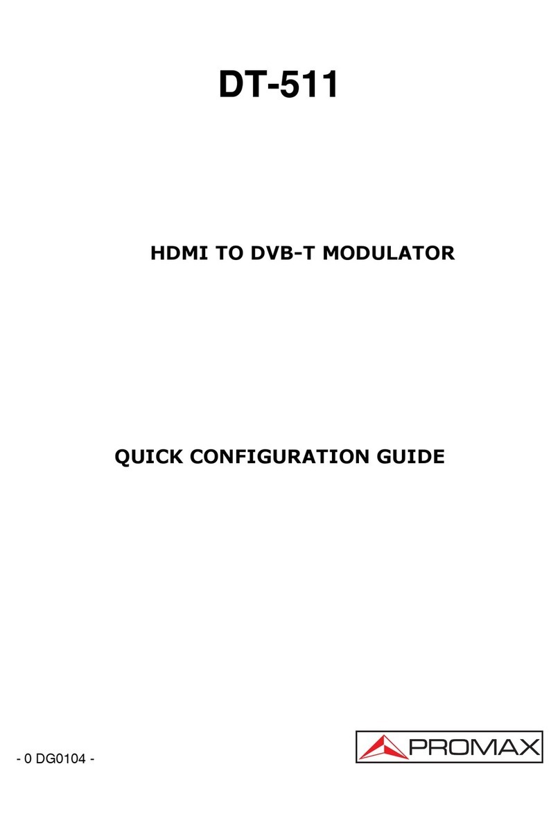 Promax DT-511 Quick configuration guide