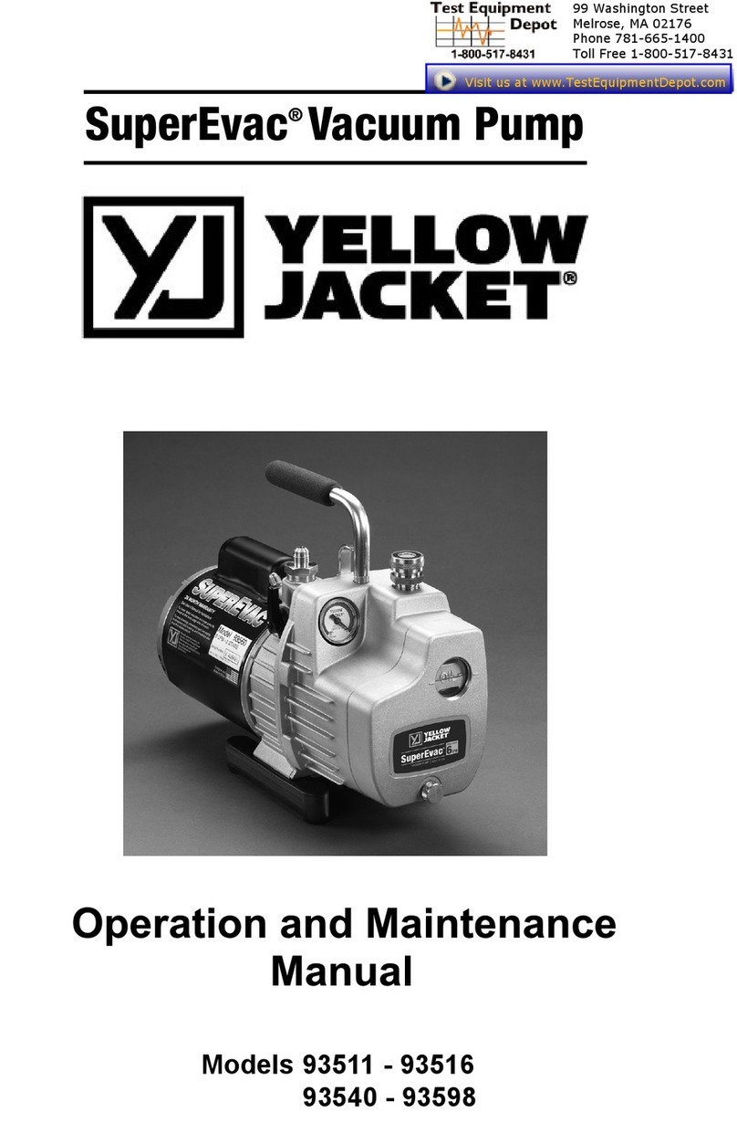yellow jacket SuperEvac 9358 series Operation and maintenance manual yellow jacket SuperEvac 9358 series Operation and maintenance manual