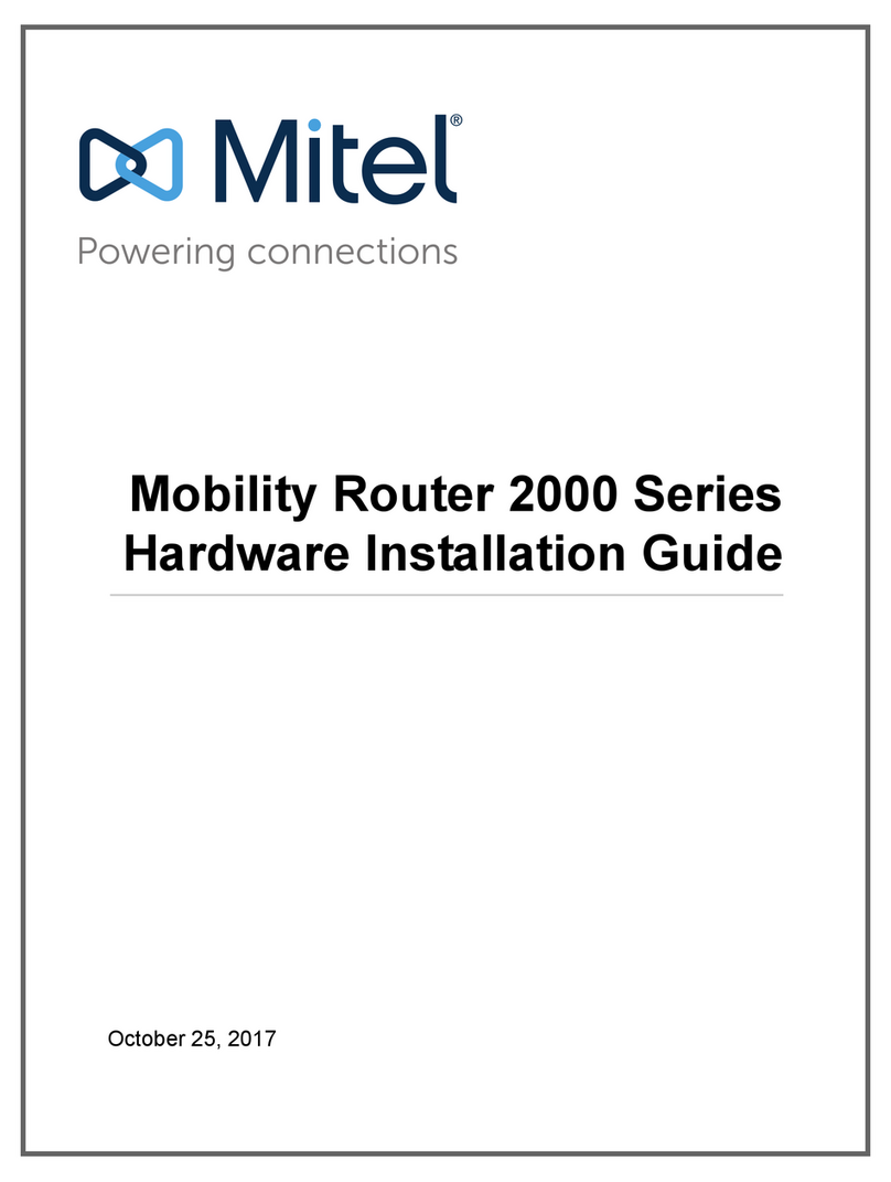 Mitel 2000 Series Hardware installation guide Mitel 2000 Series Hardware installation guide