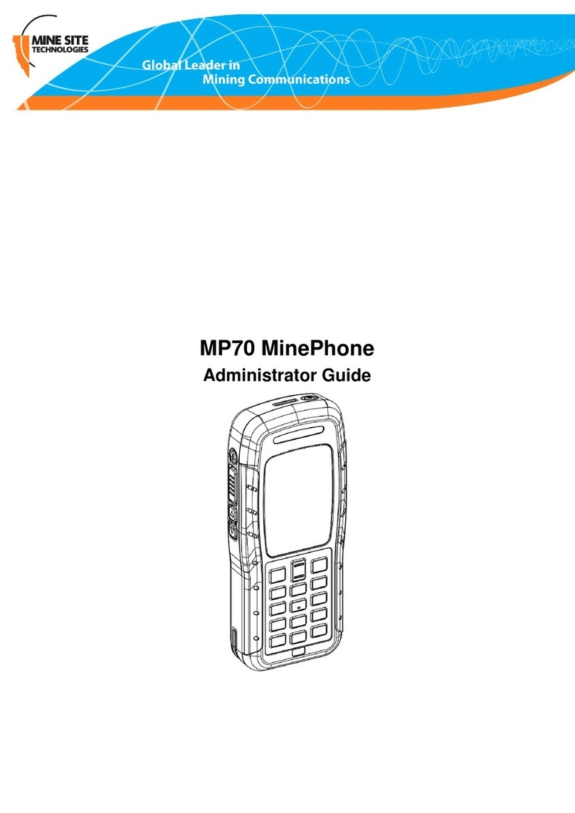 Mine Site Technologies MP70 MinePhone Service manual