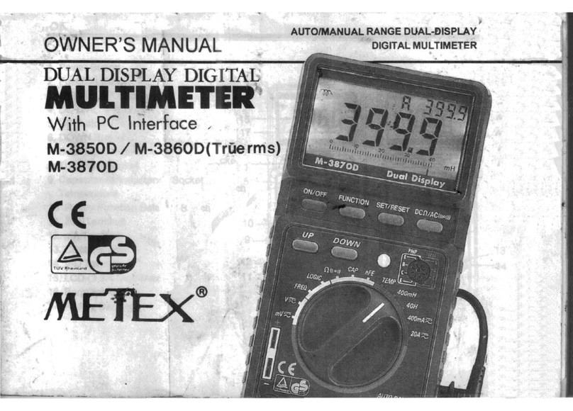 metex M-3850D owner's manual