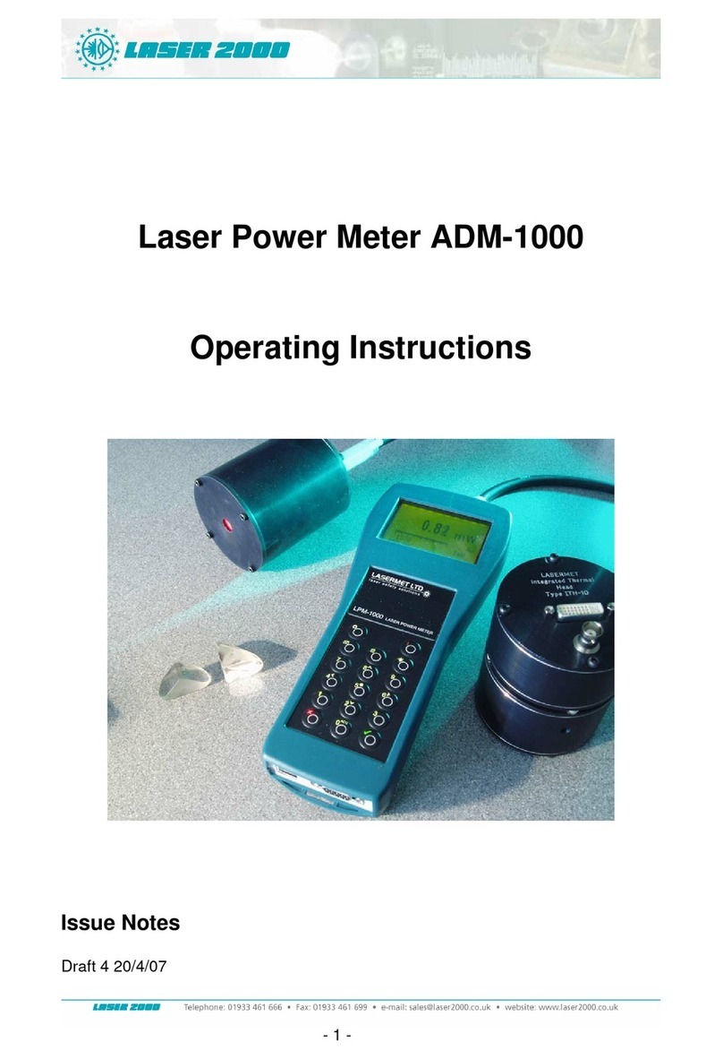 Laser 2000 ADM-1000 operating instructions