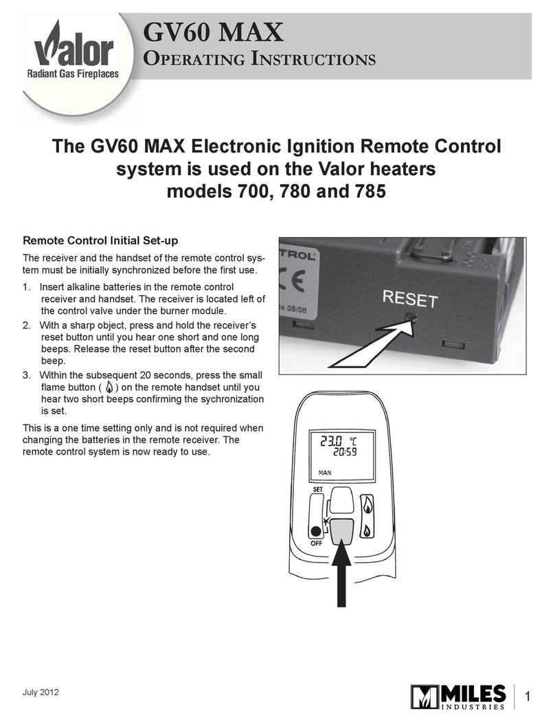 Valor 700 operating instructions