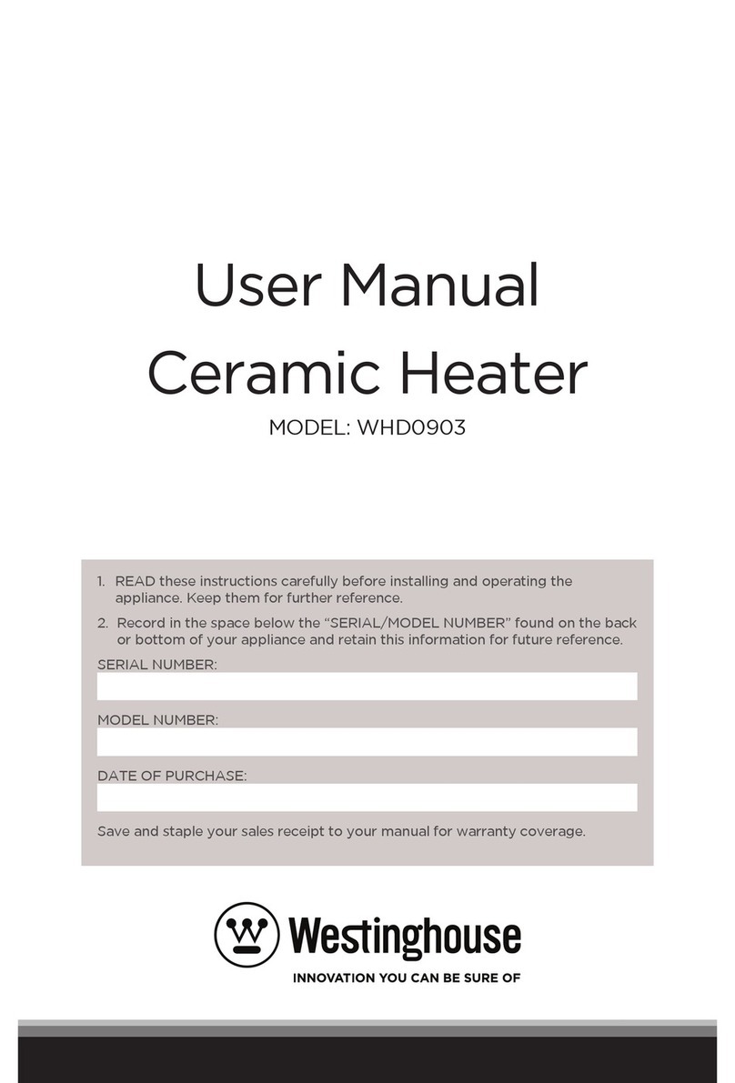 Westinghouse WHD0903 User manual