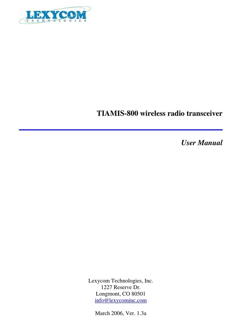 Lexycom Technologies TIAMIS-800 user manual