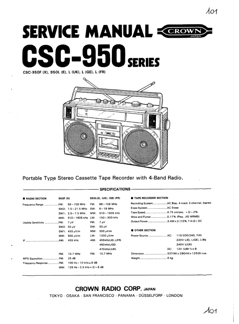 Crown Boiler CSC-950F Service manual