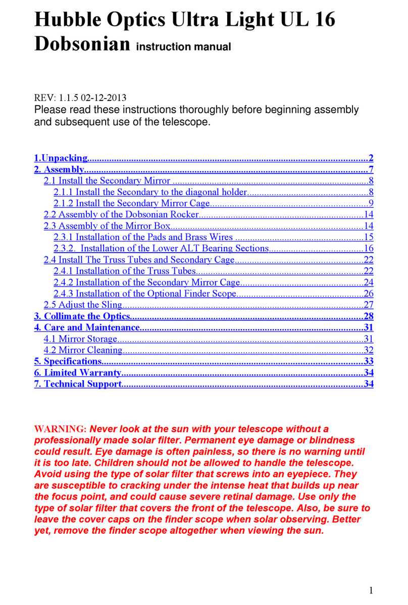 Hubble Optics Ultra Light UL 16 instruction manual