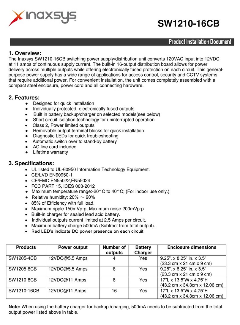 Inaxsys SW1210-16CB Technical manual