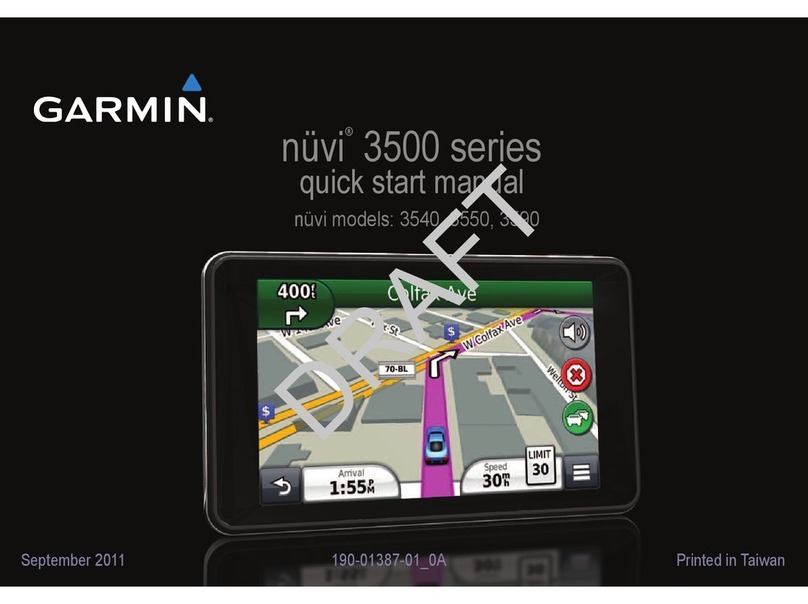 Garmin Nuvi 3540 Quick start manual