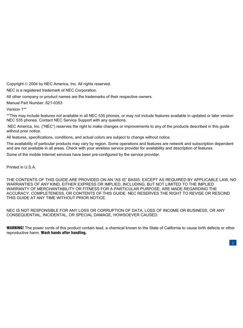 NEC 535 User manual
