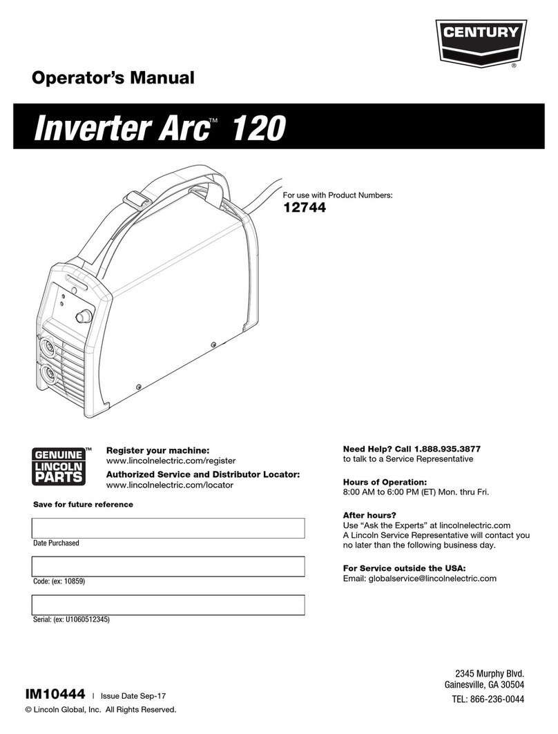 Century INVERTER ARC 120 Operator's manual