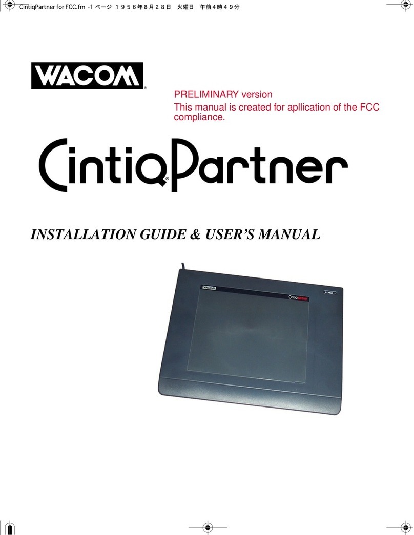 Wacom CintiqPartner Installation guide & user manual