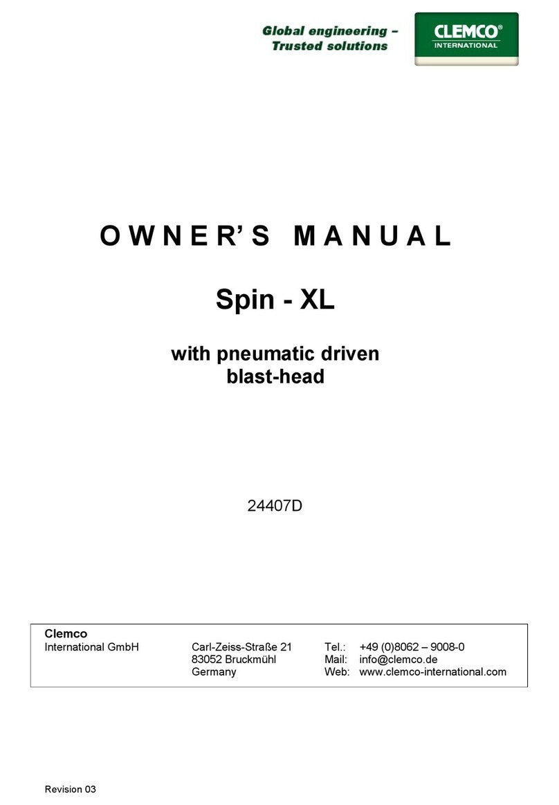 Clemco Spin - XL owner's manual