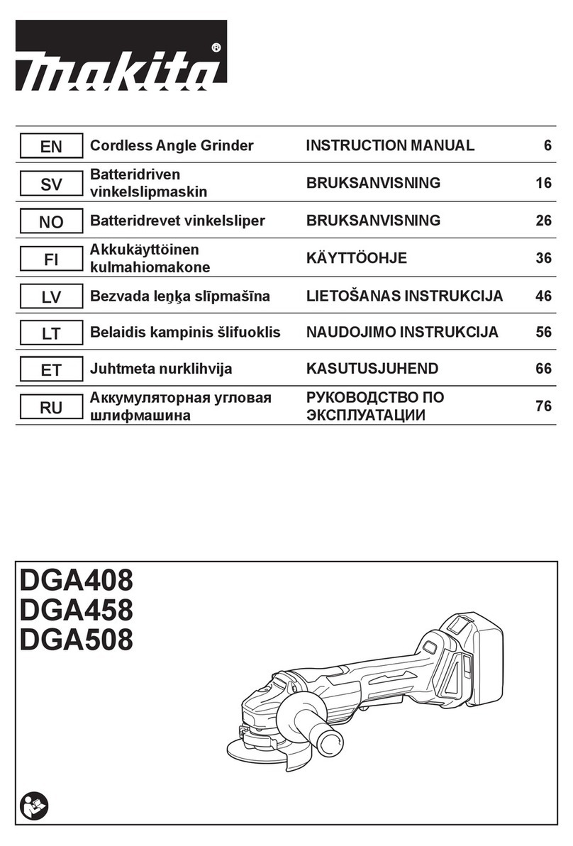 Makita DGA508 instruction manual