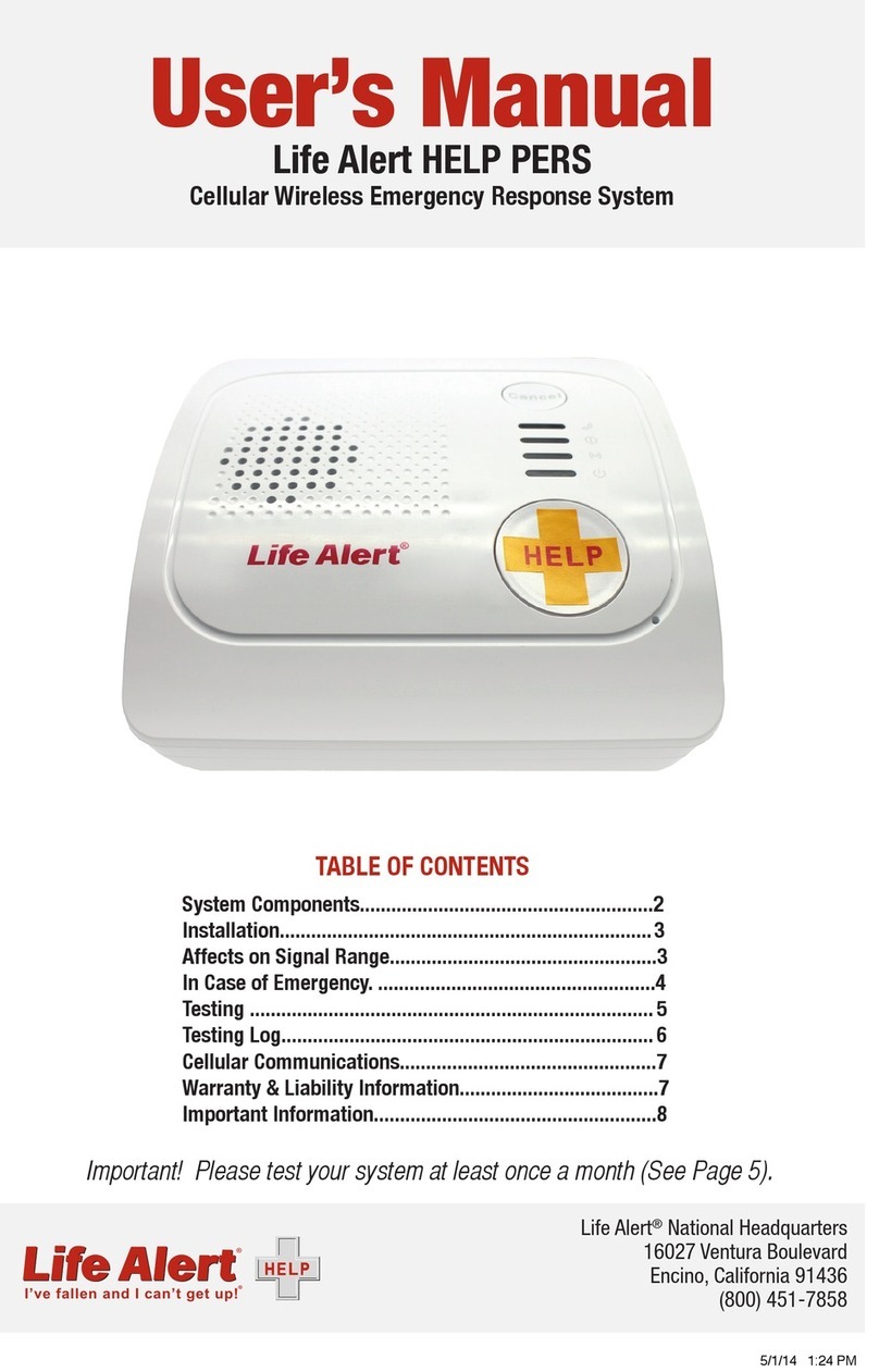 Life Alert HELP PERS user manual