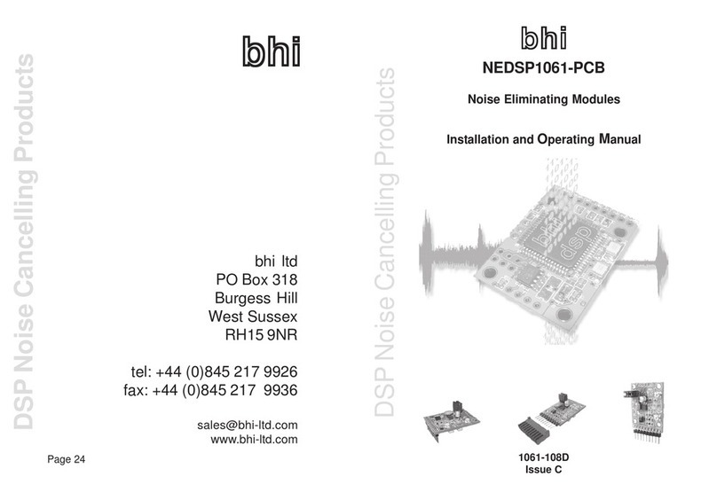 BHI NEDSP1061-PCB Installation and operating manual