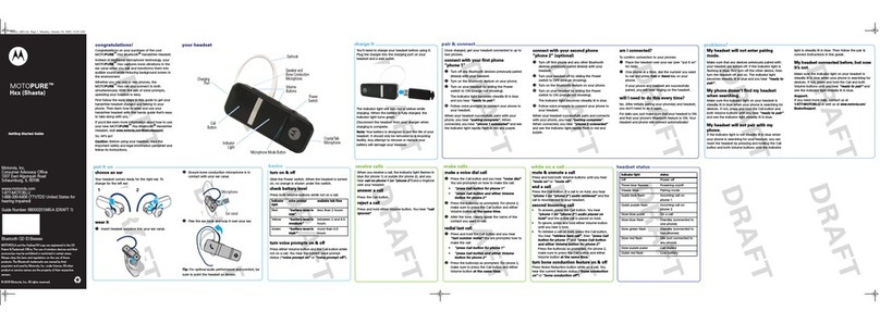 Motorola MOTOPURE H series User manual