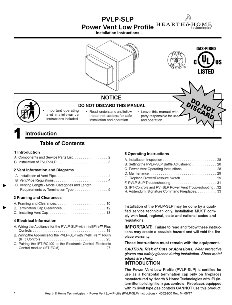 Hearth and Home Technologies PVLP-SLP installation instructions Hearth and Home Technologies PVLP-SLP installation instructions