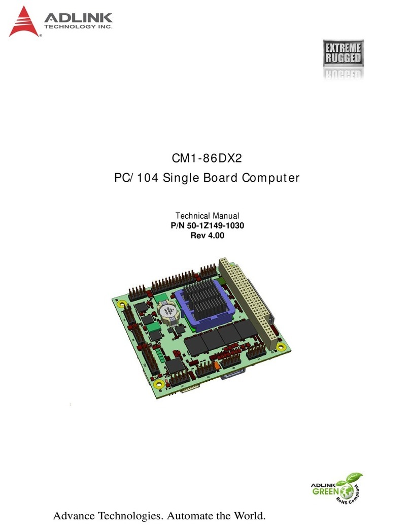 ADLINK Technology CM1-86DX2 User manual ADLINK Technology CM1-86DX2 User manual