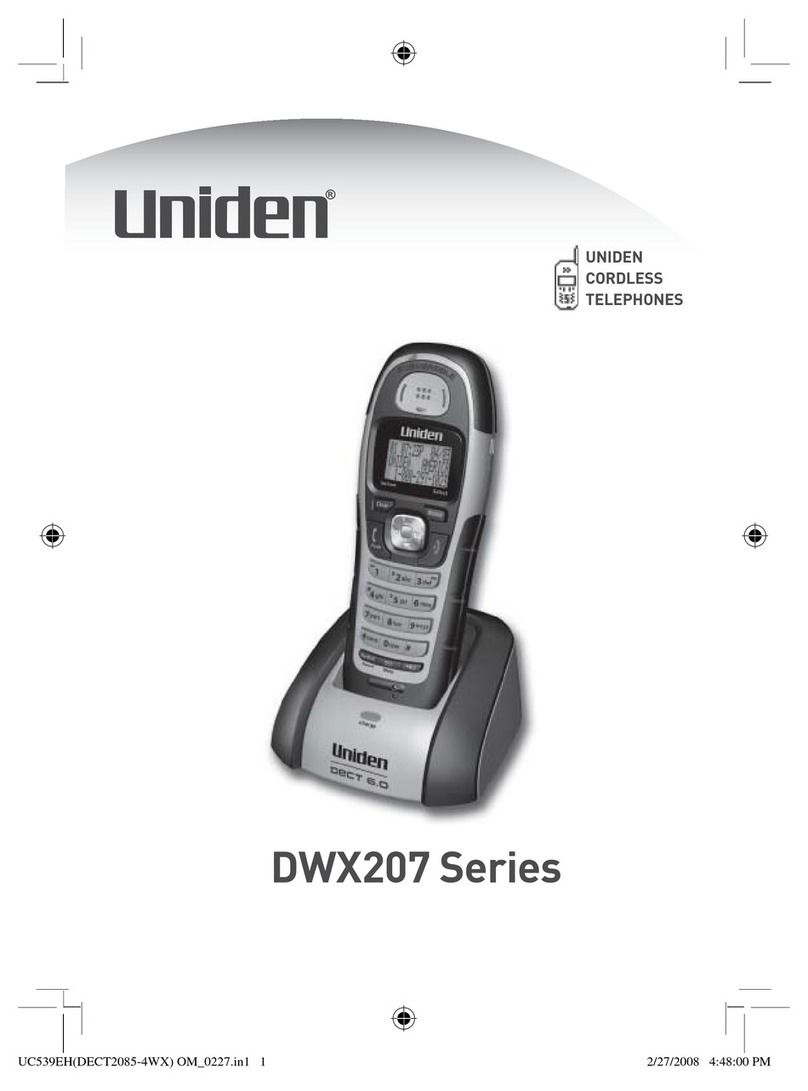 Uniden DWX207 Series manual