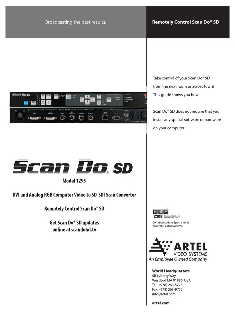 Artel Scan Do SD 1295 manual