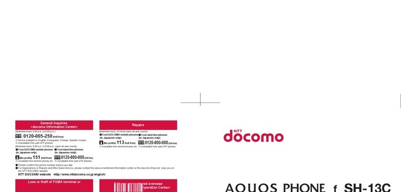 Docomo Aquos Phone F SH-13C instruction manual