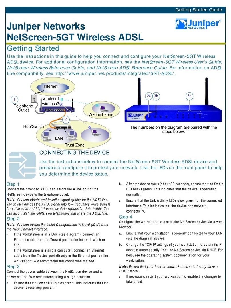 Juniper NetScreen-5GT Wireless User manual