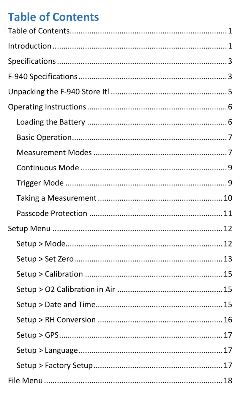 Felix Storch F-940 User manual Felix Storch F-940 User manual