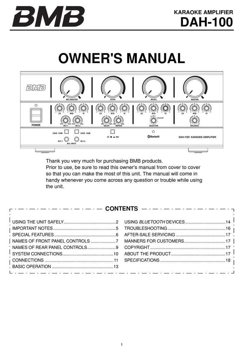 BMB DAH-100 owner's manual
