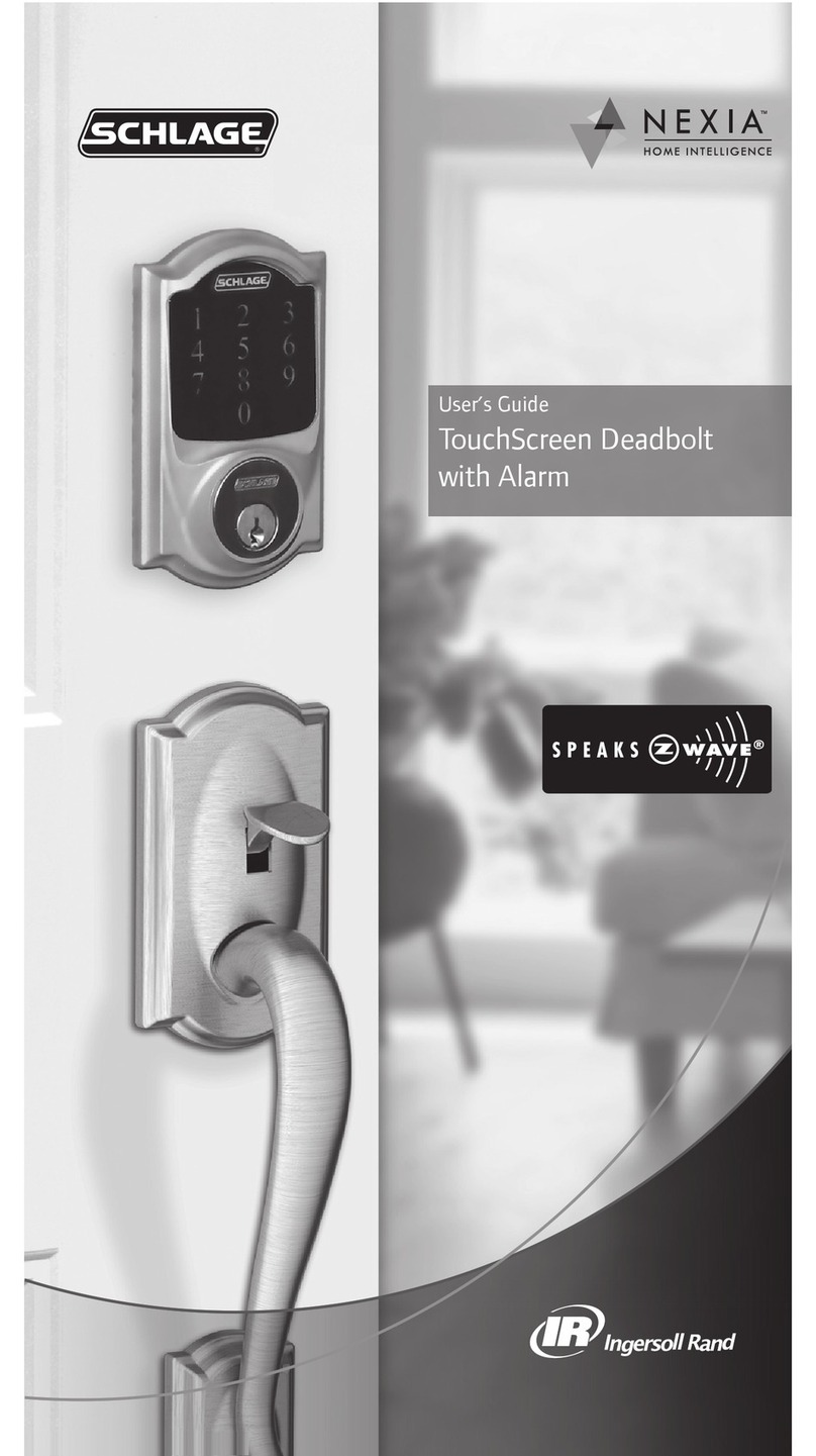 Schlage TouchScreen Deadboltwith Alarm user guide