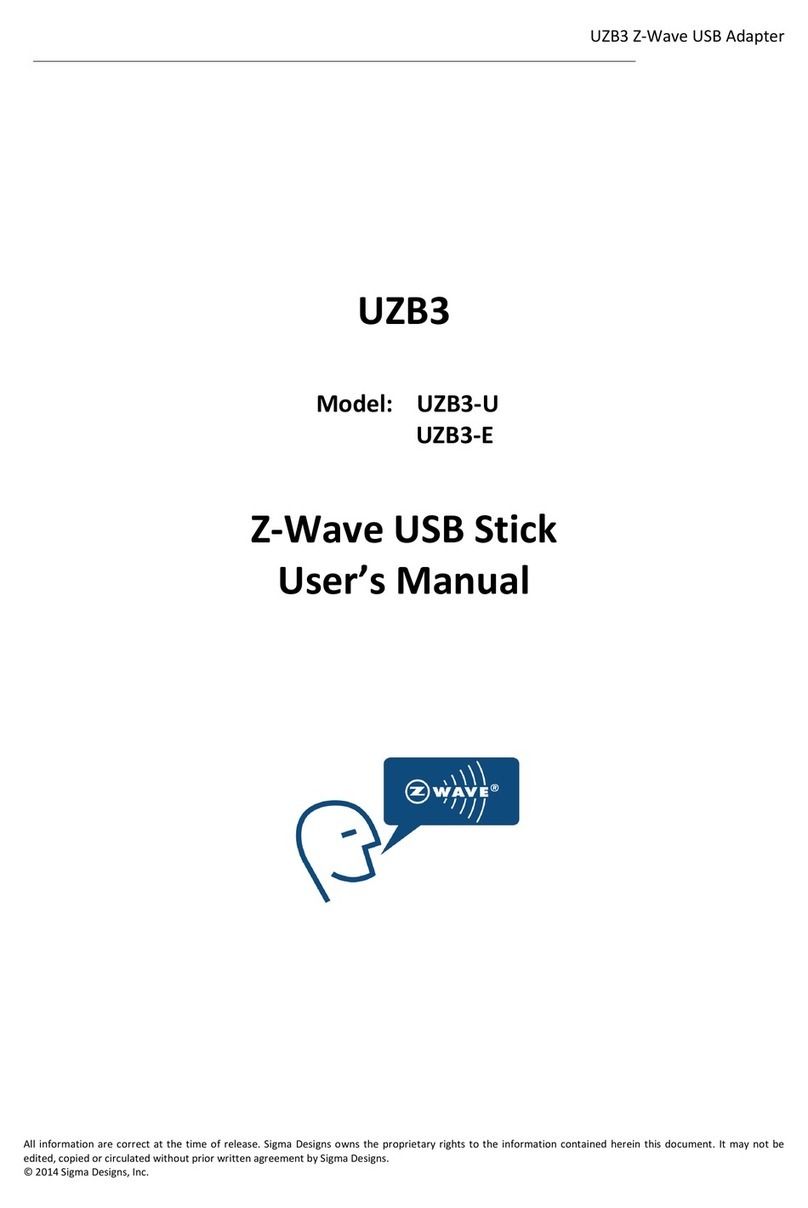 Sigma Designs UZB3-U user manual