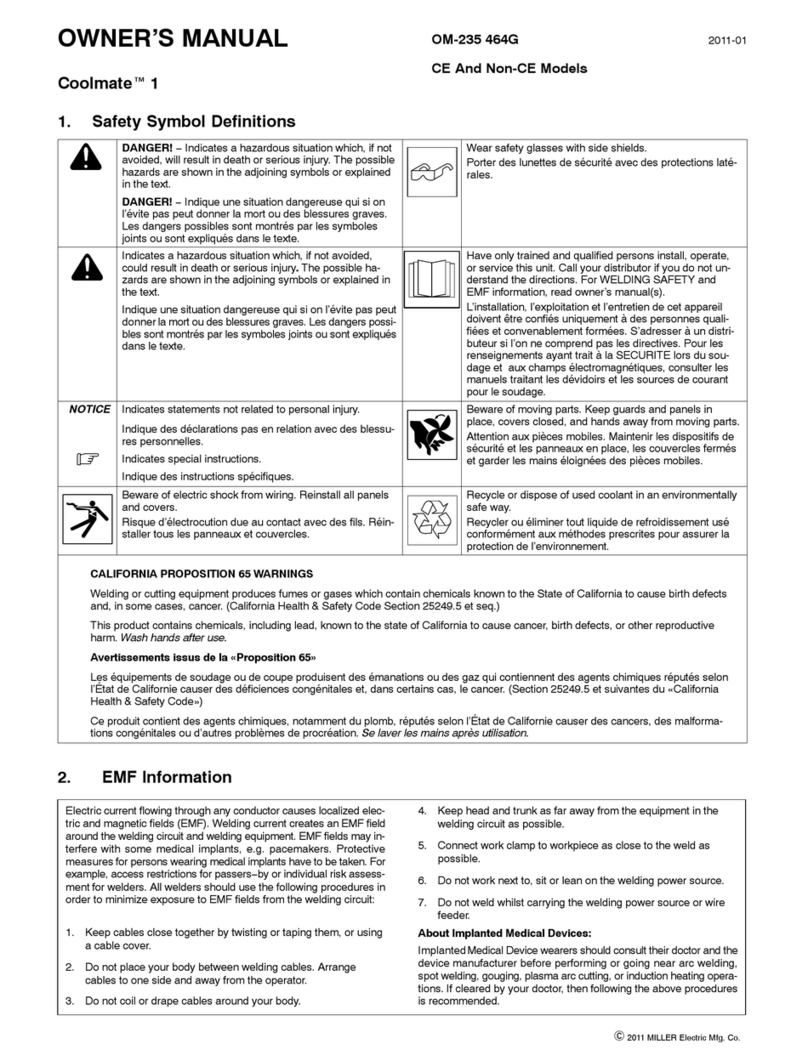 Miller COOLMATE 1 W User manual