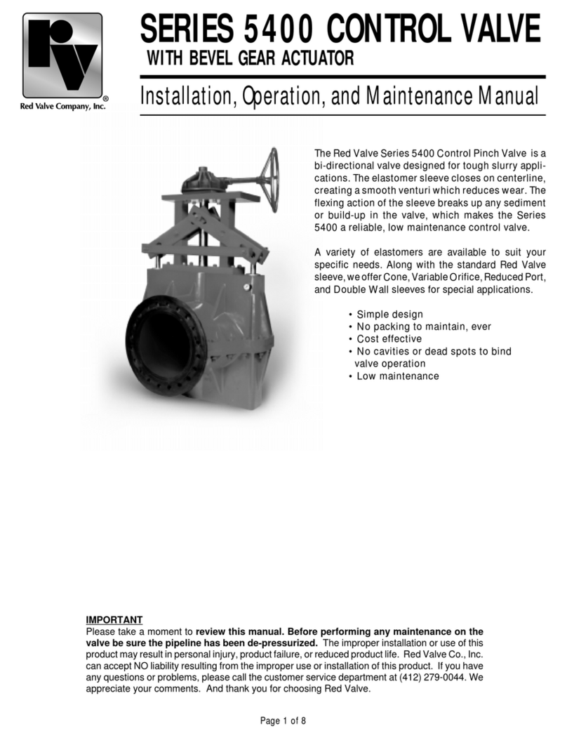 Red Valve Company SERIES 5400 Installation, operation and maintenance manual