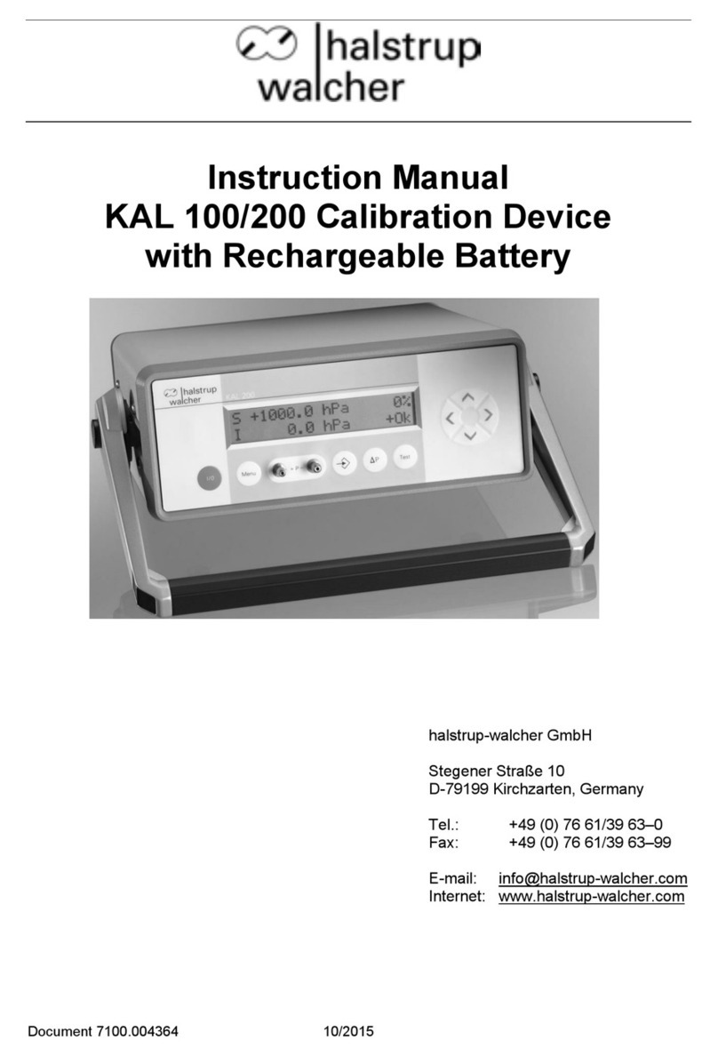 halstrup-walcher KAL 100 User manual